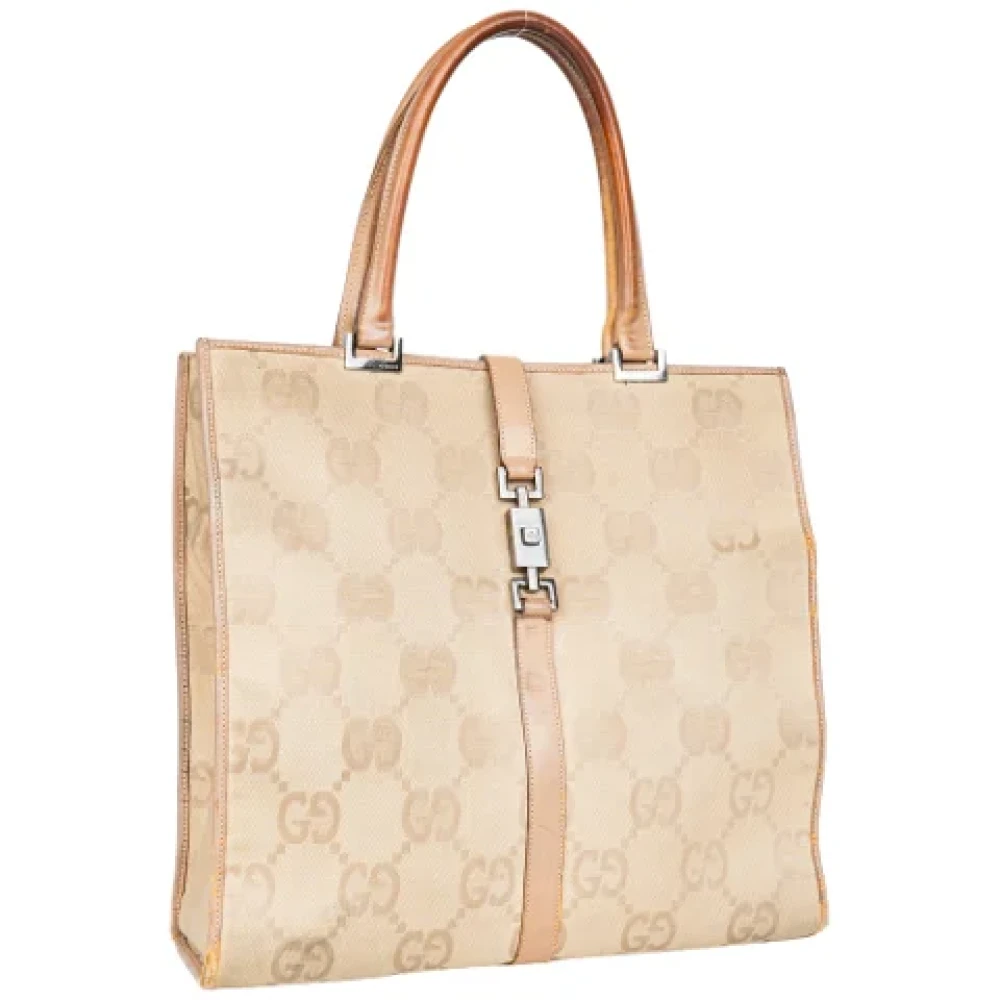 Gucci Vintage Pre-owned Leather handbags Beige Dames