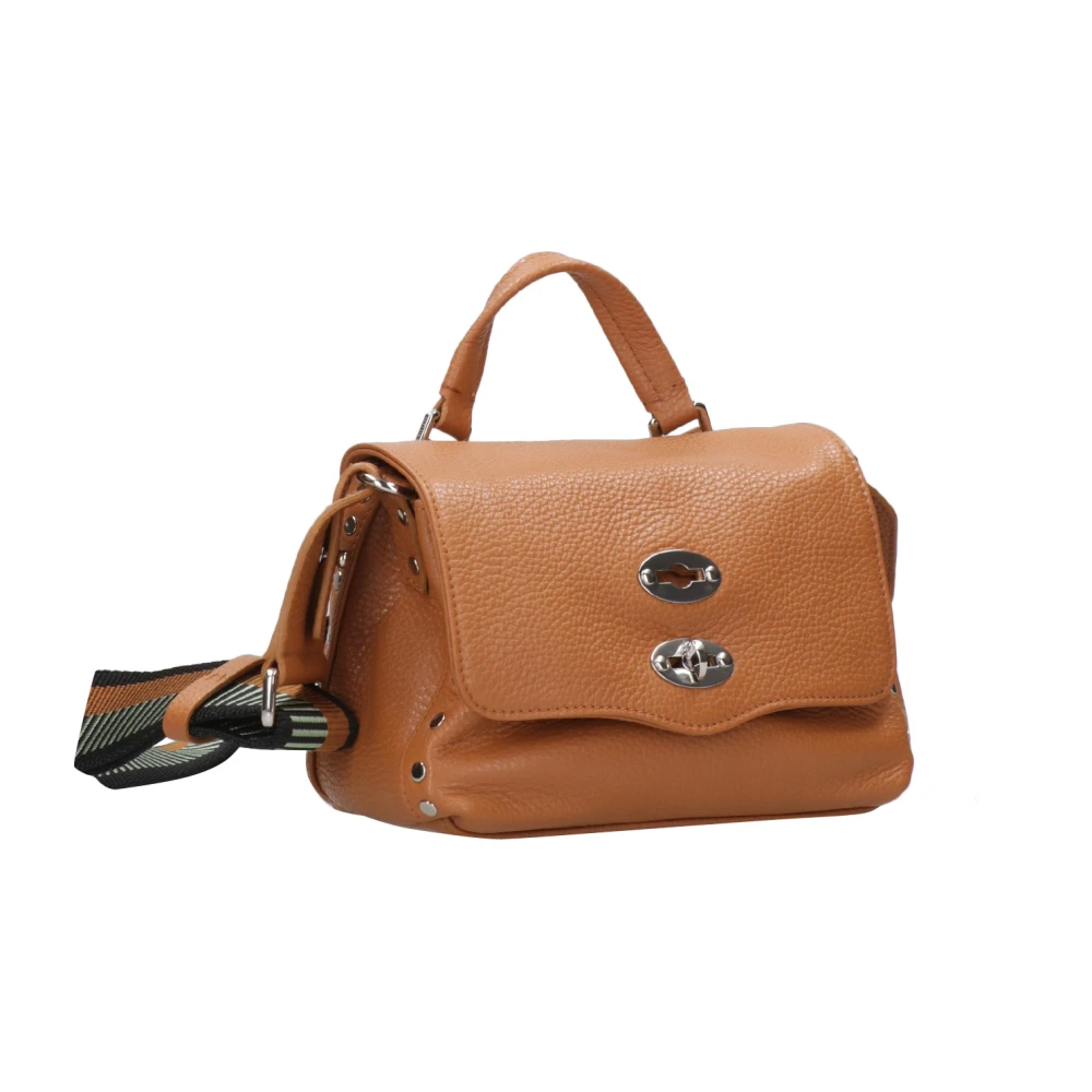 Zanellato Bruin Leren Postina Tas Brown Dames