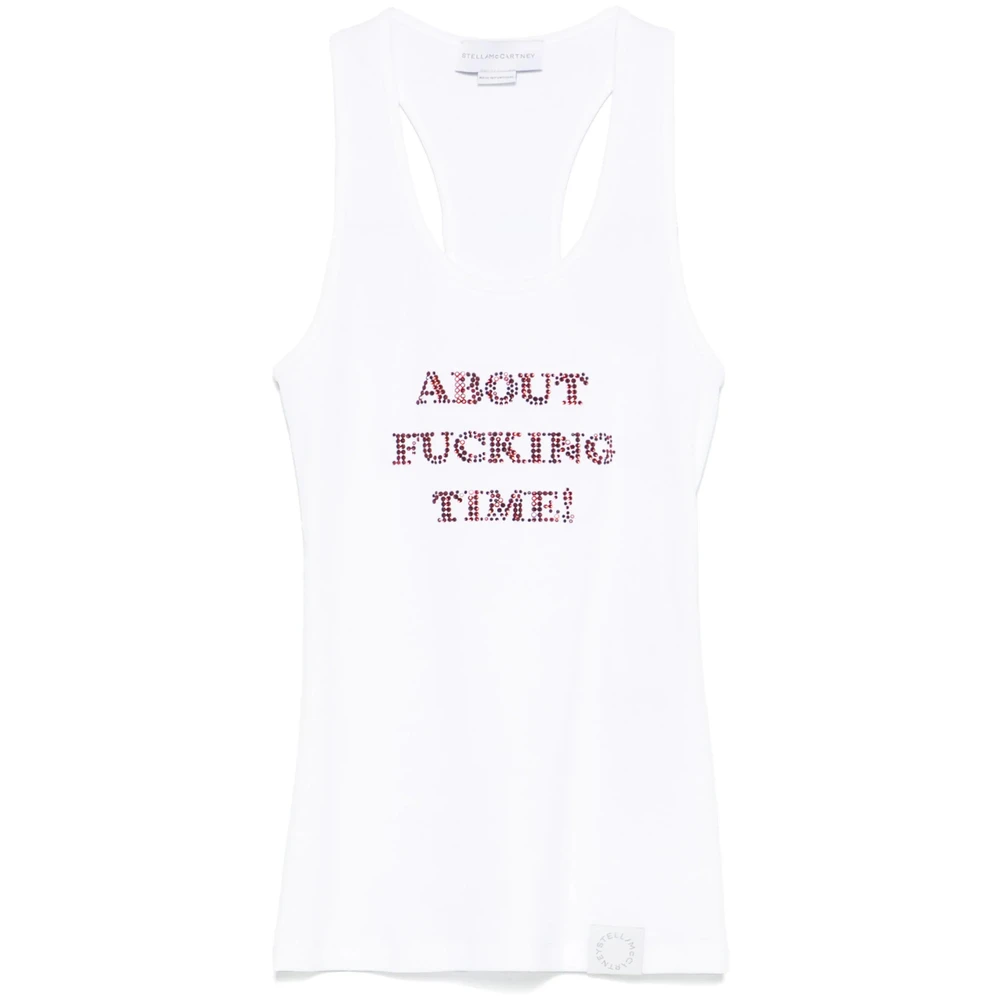Stella Mccartney Witte Mouwloze Racerback Top White Dames