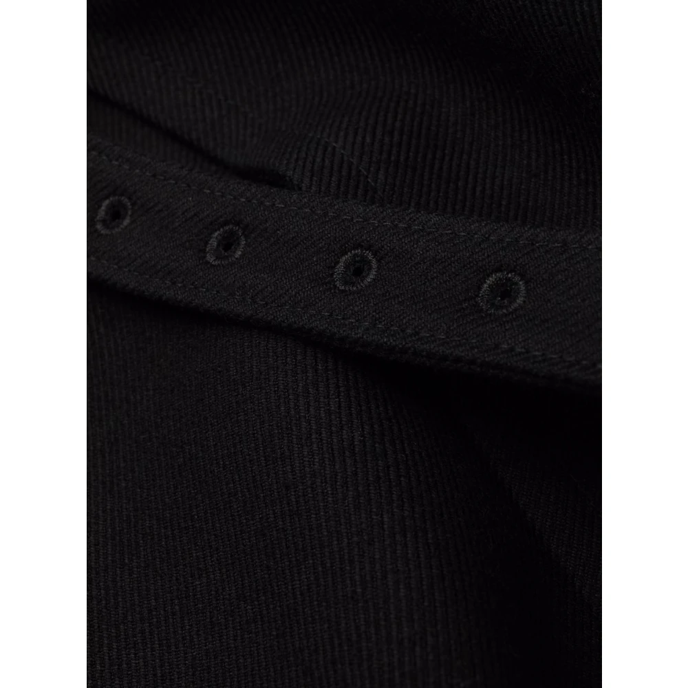 Maison Margiela Zwarte wollen overjas met iconische stiksels Black Dames