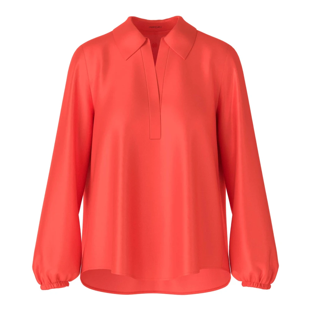 Marc Cain Sportieve Polo Stijl Blouse Red Dames