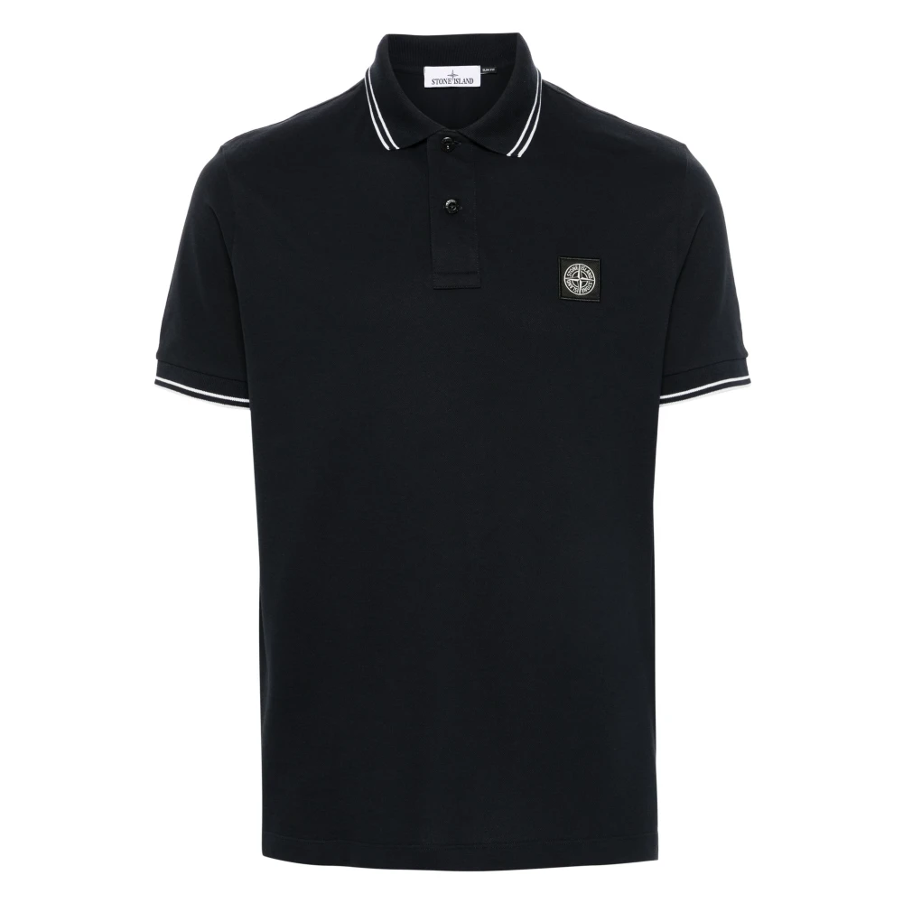 Stone Island Blauwe T-shirts en Polo's met Gestreepte Details Blue Heren