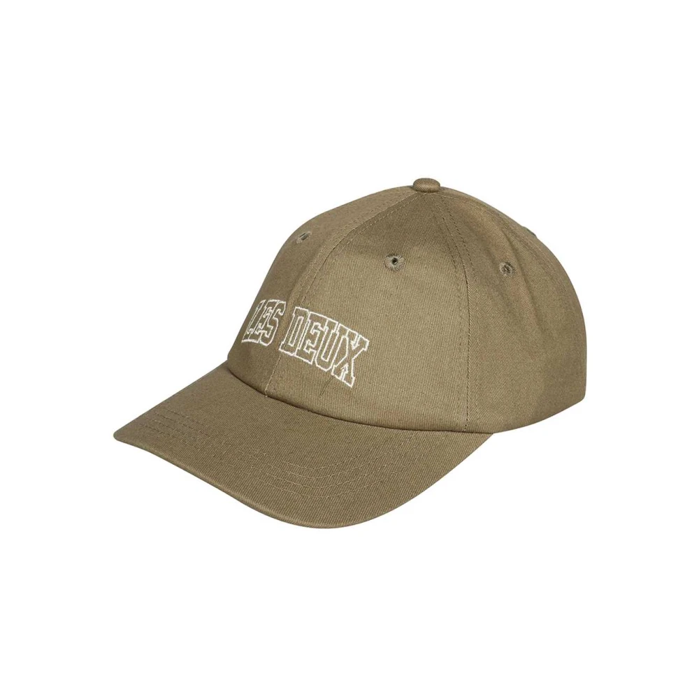 Les Deux Contrasterende Logo Baseballpet Beige Heren
