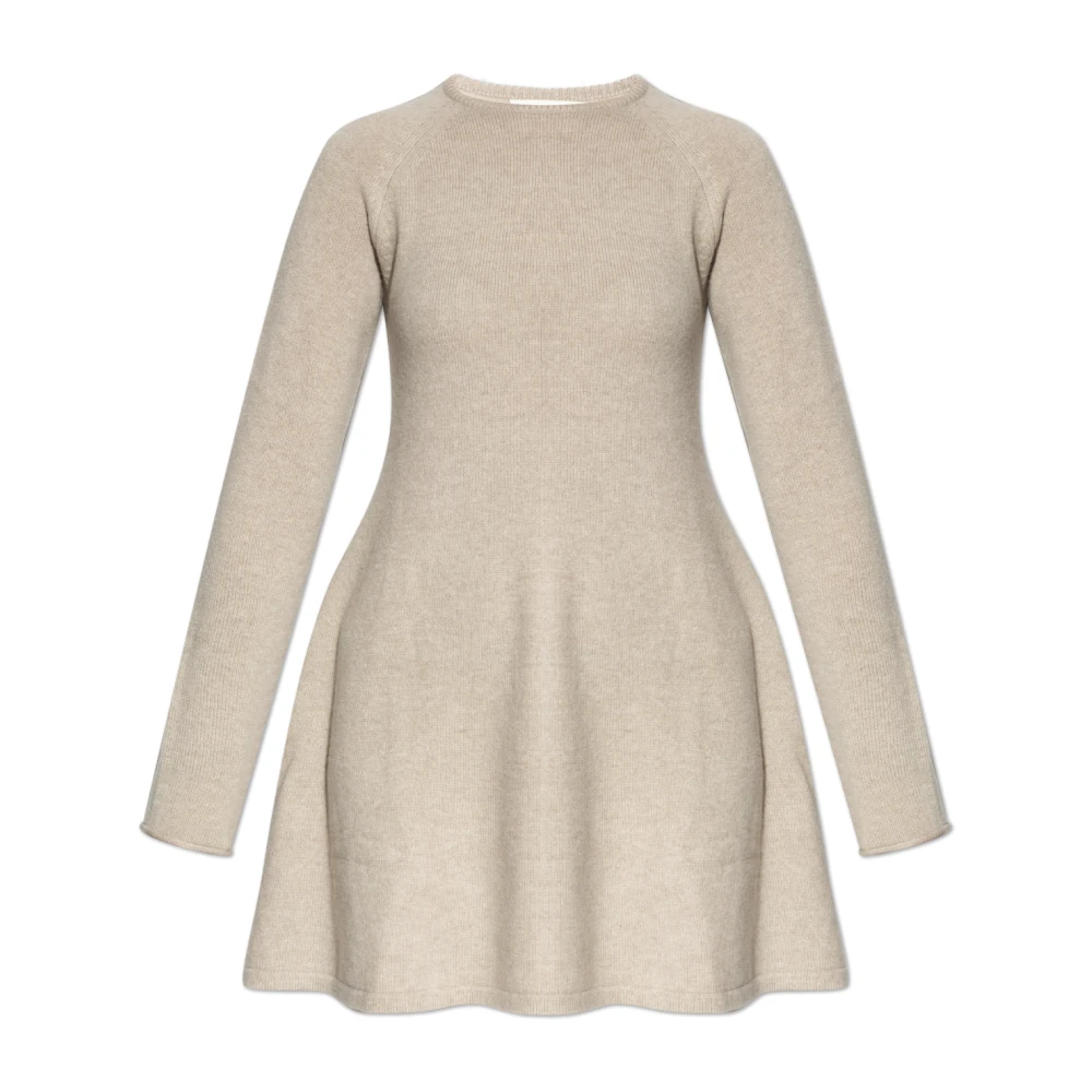 Lisa Yang Kasjmier A-Lijn Gebreide Jurk Beige Dames