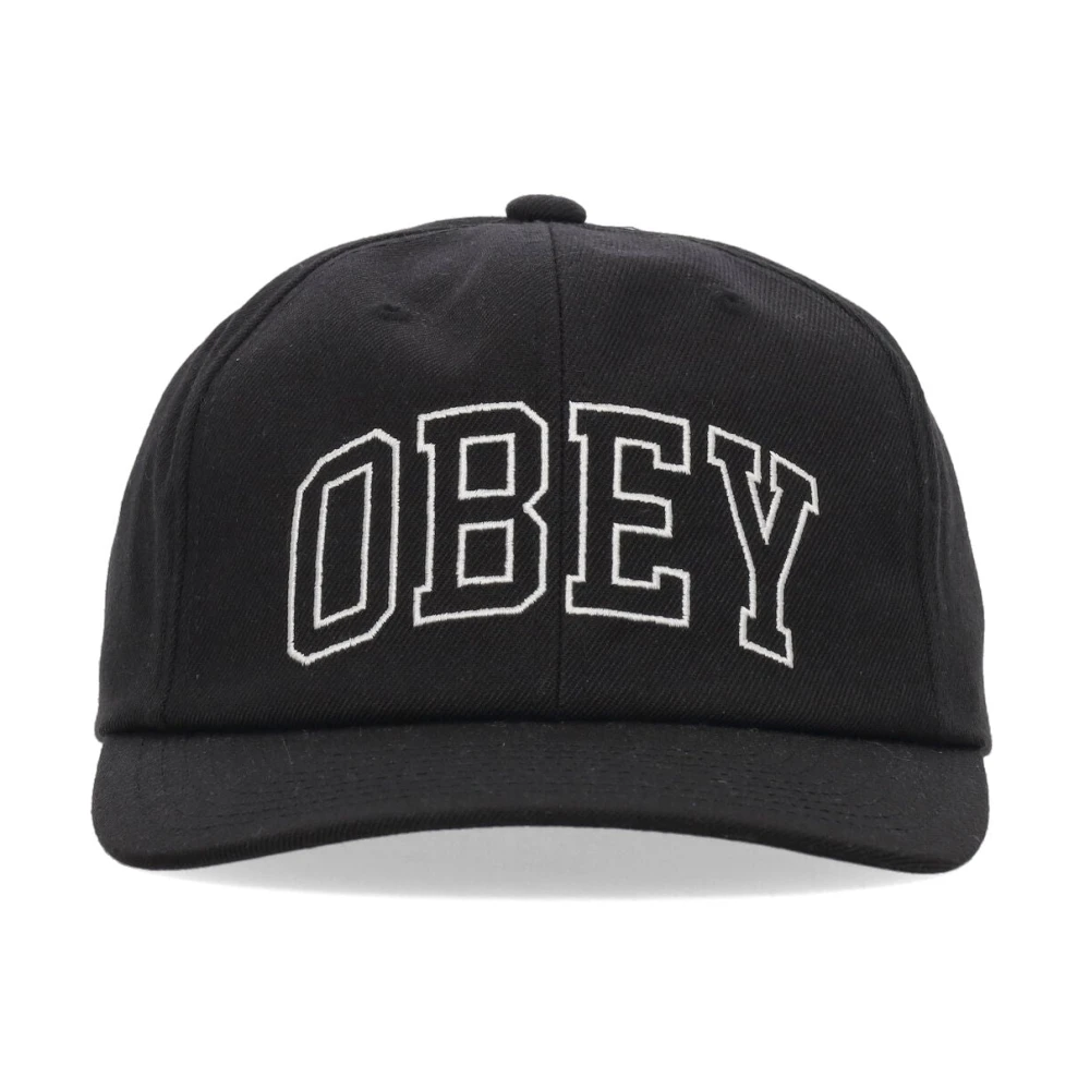 Obey Klassieke Snapback Zwarte Gebogen Klep Pet Black Heren