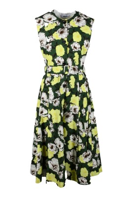 robe-longue-en-coton-avec-boutons-et-ceinture