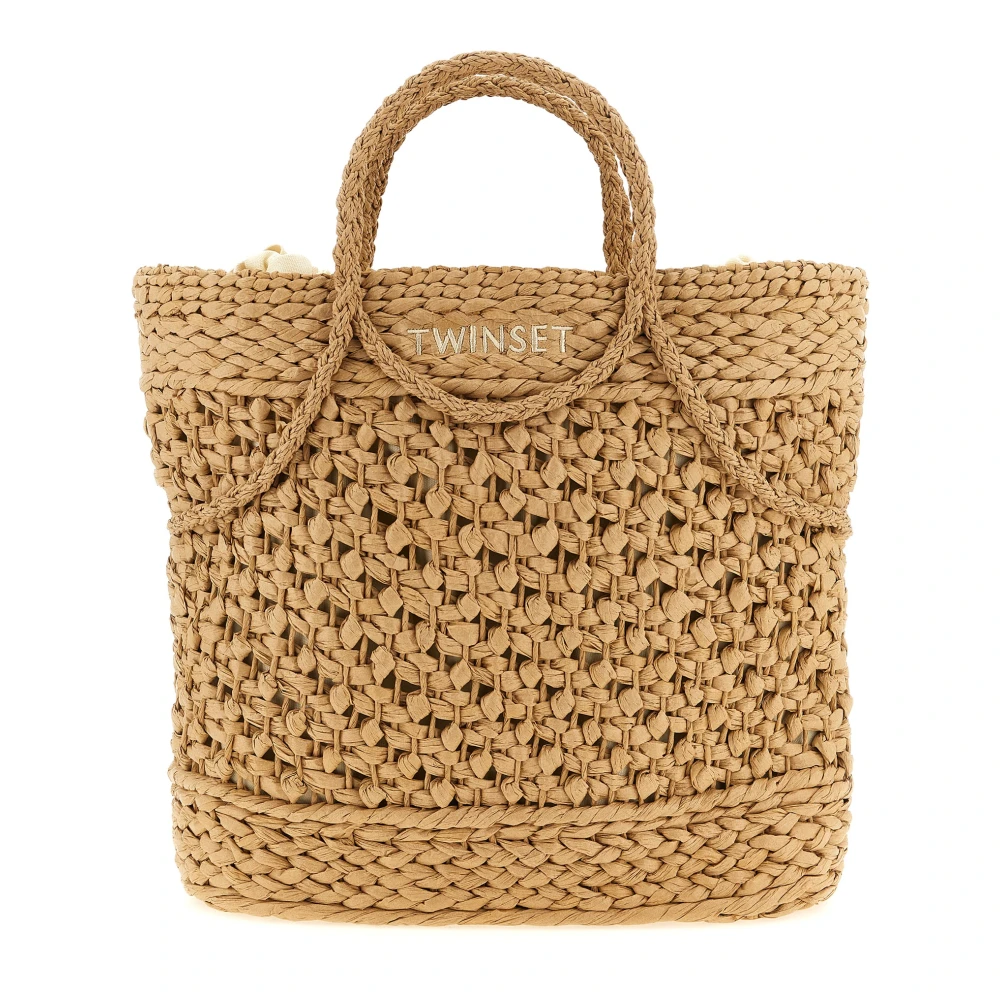 Twinset Women's Beige Shopping Bags, One Size, Shopping Bag
