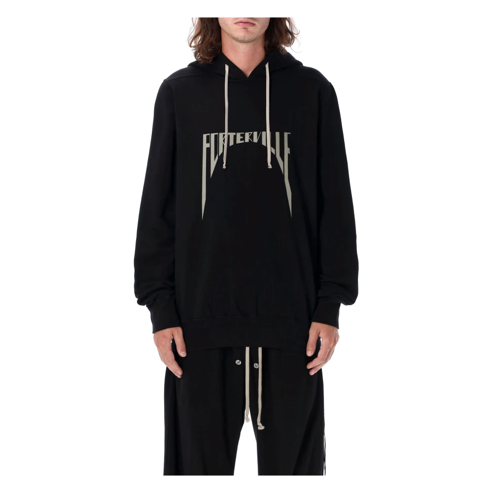 Rick Owens Zwarte Gebreide Hoodie Aw24 Black Heren