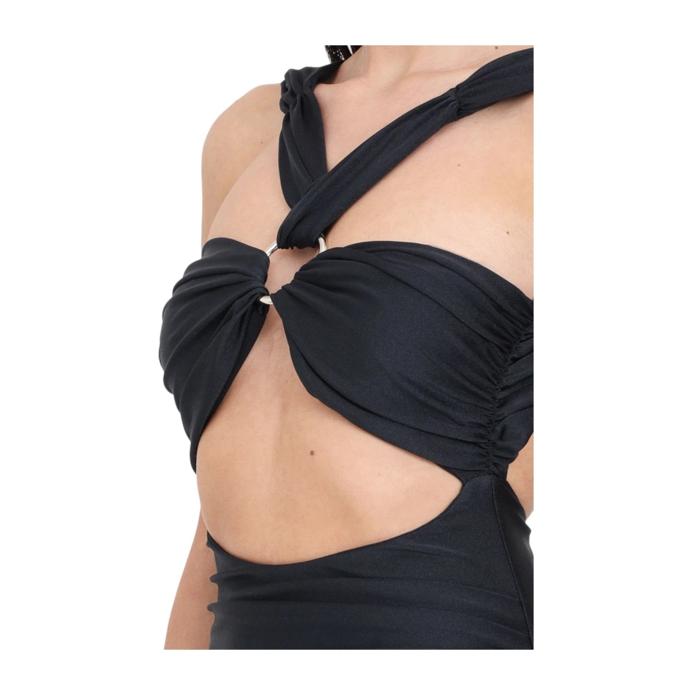 Amen Lange Jurk Black Dames