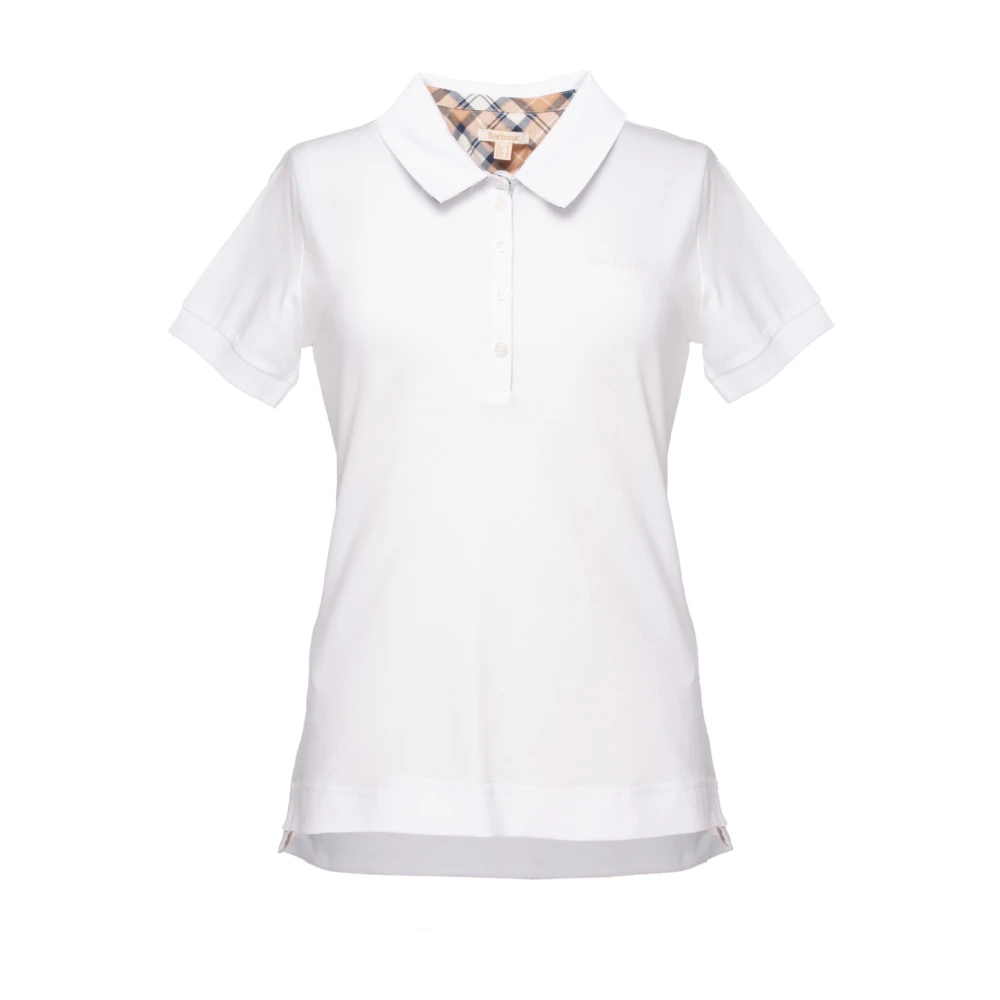 Barbour Korte Mouw Polo Shirts Collectie White Dames