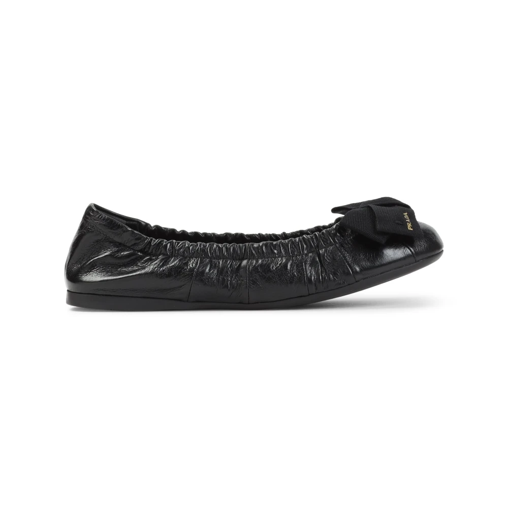 Prada Women's Black Calf Leather Ballerinas - Ballerina Shoes - 6 Uk - Shoes