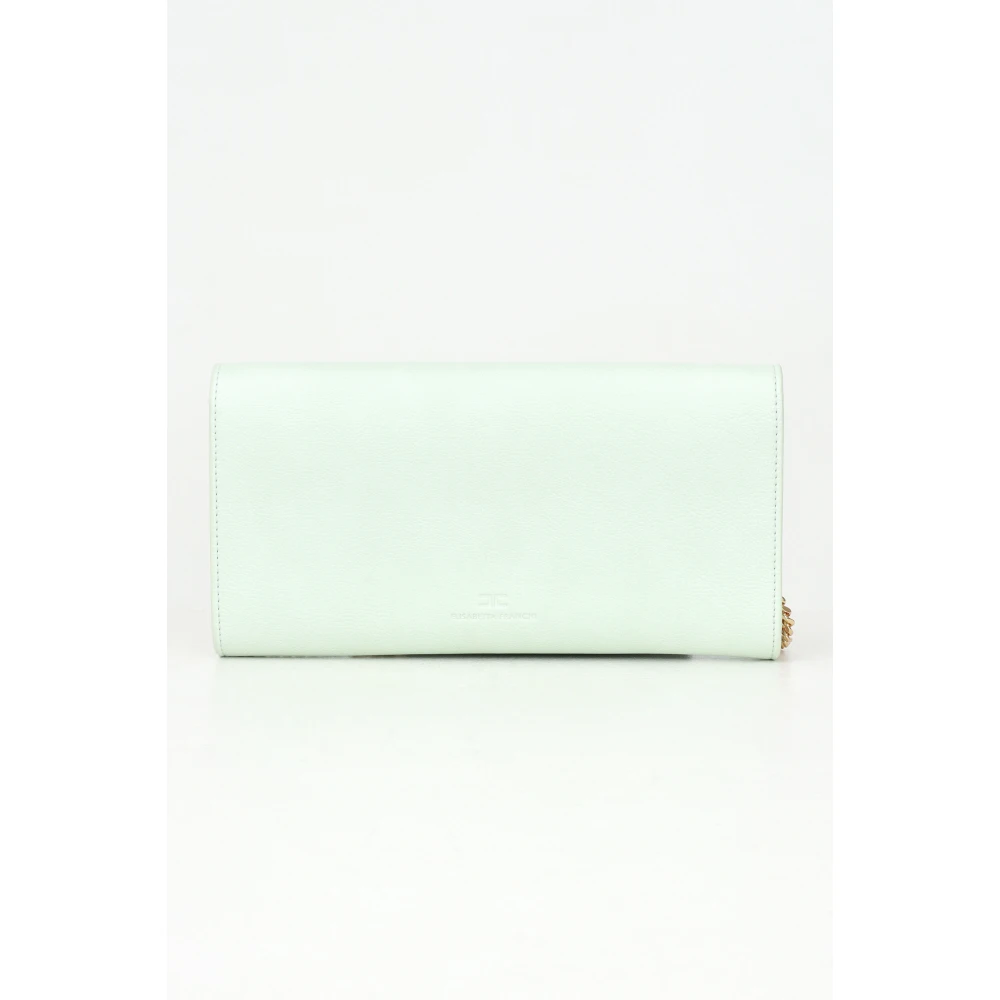 Elisabetta Franchi Mintgroene Clutch Tas met Ketting Green Dames