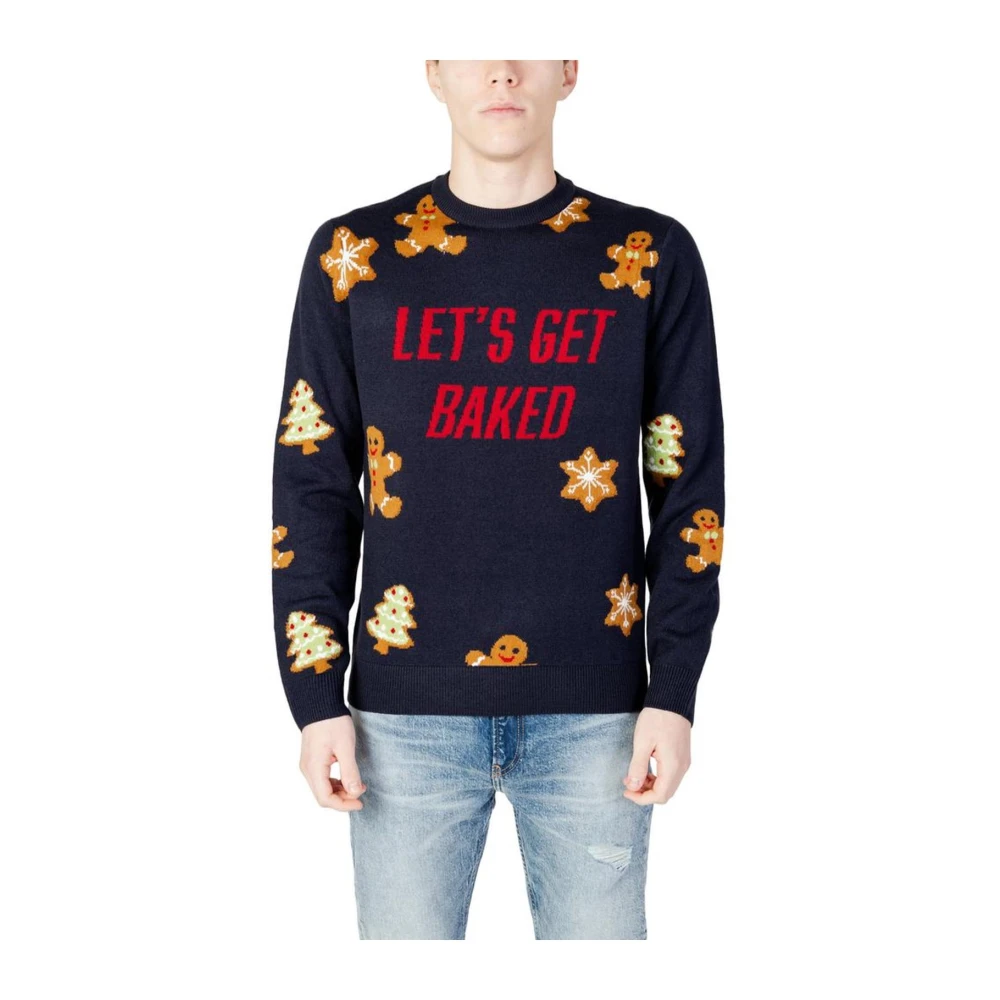 Only & Sons Gebreide Trui Collectie voor Mannen Blue Heren