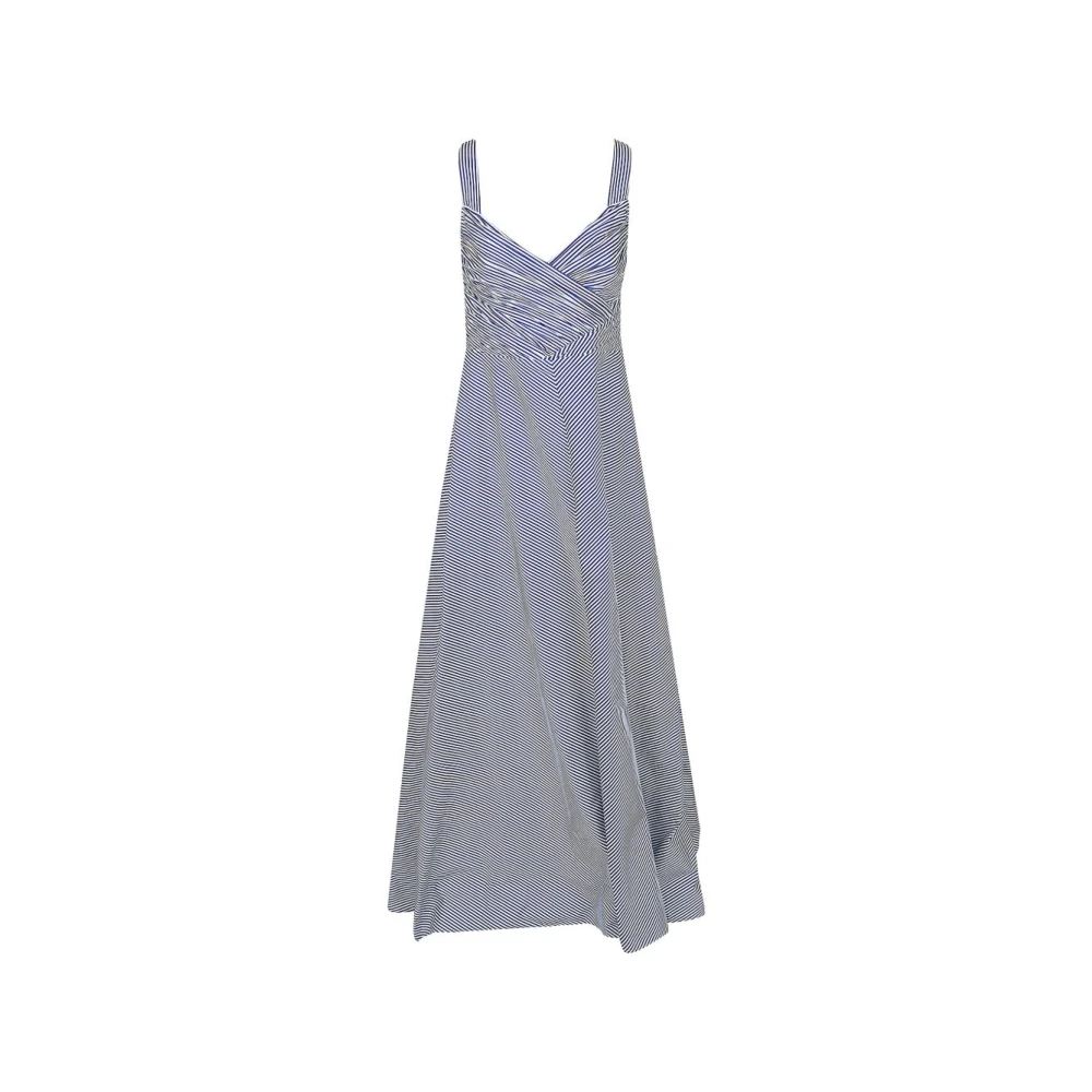 Ralph Lauren Women's Blue Maxi Dresses, 2XS, Striped Maxi Dress