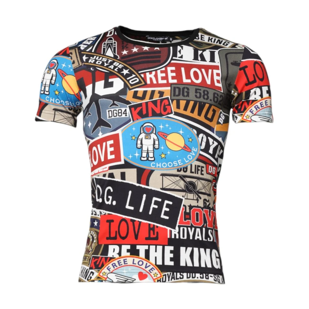 Dolce & Gabbana Men's Patchwork Graphic Tee