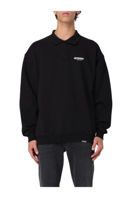 black-polo-collar-sweatshirt