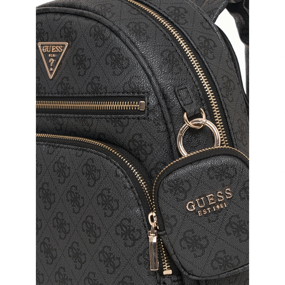 Guess Stijlvolle Power Rugzak met Voorvakken Black Dames
