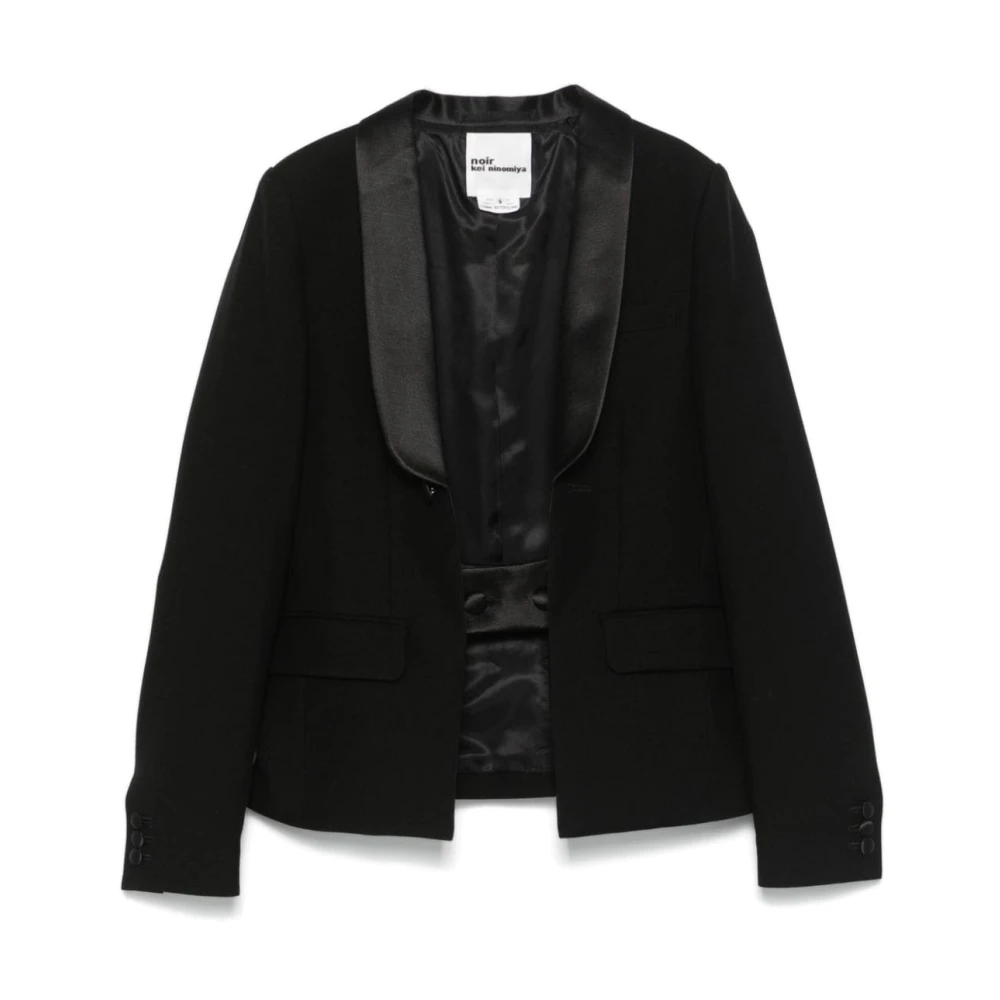 Noir Kei Ninomiya Zwarte Jassen met Unieke Stijl Black Dames