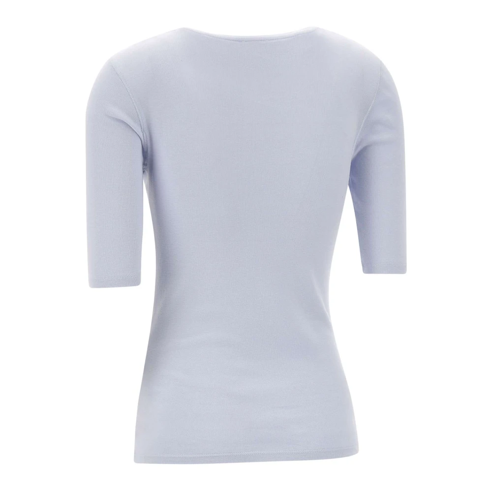 closed Pastelblauwe Wol Modal T-shirt Blue Dames