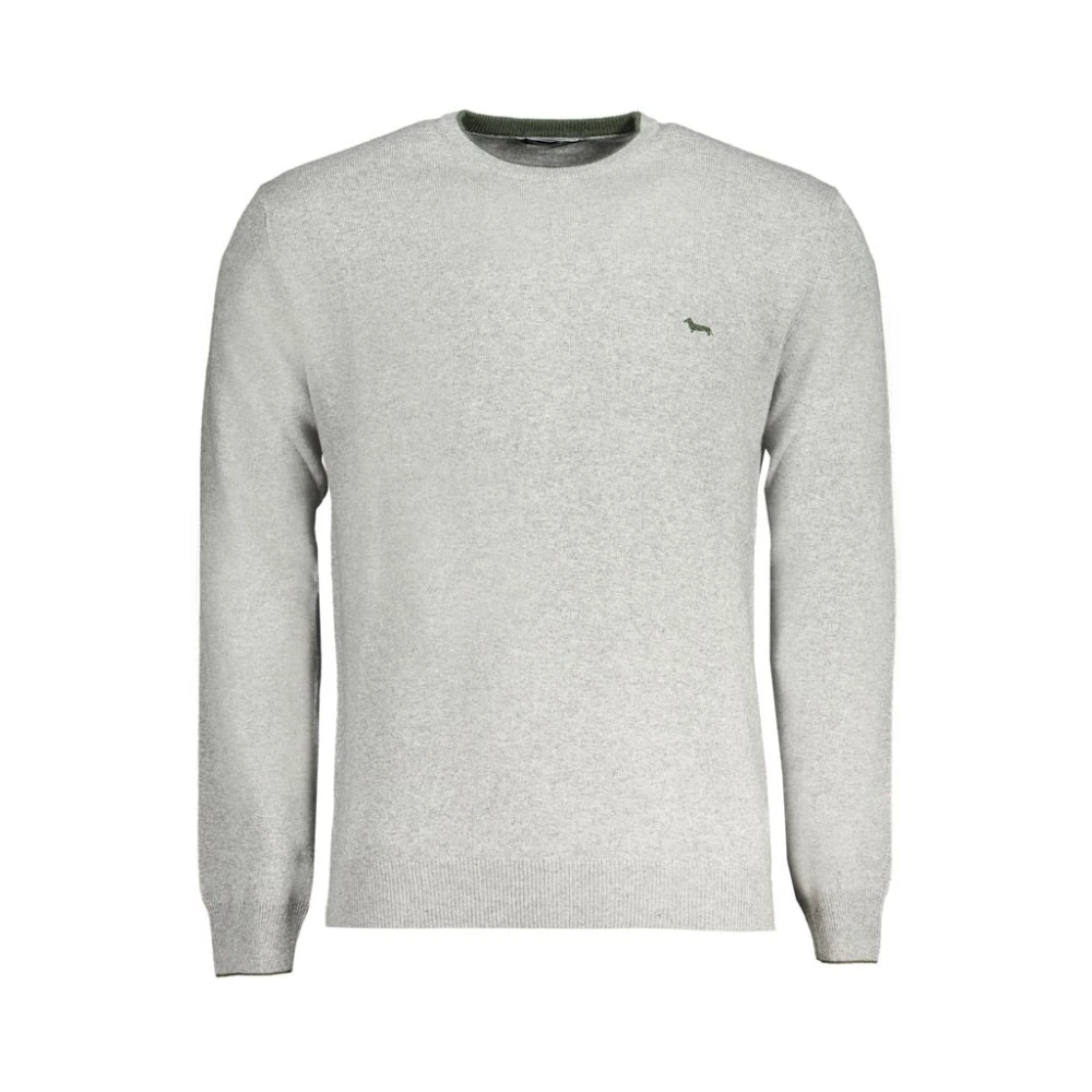 Harmont & Blaine Men's Gray Cashmere Knitwear,, Cashmere Jumper With Embroidery Large