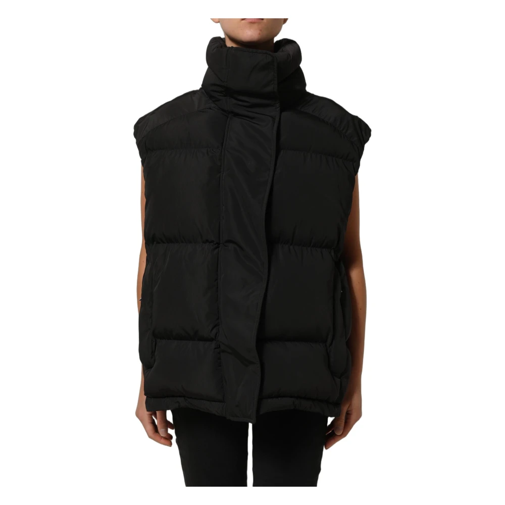 Dolce & Gabbana Black Polyester Sleeveless Padded Men Puffer Jacket - IT40|S - Image 2