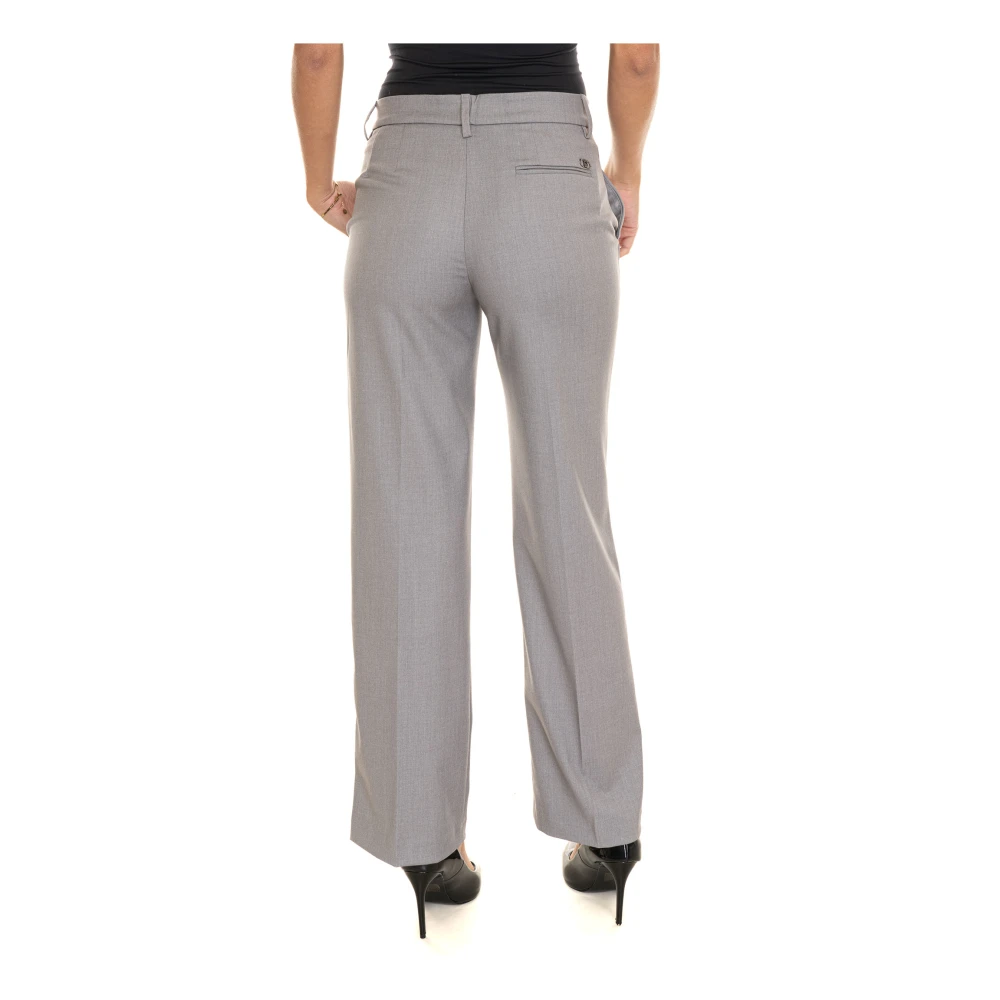 Liu Jo Rechte broek met zakken Gray Dames