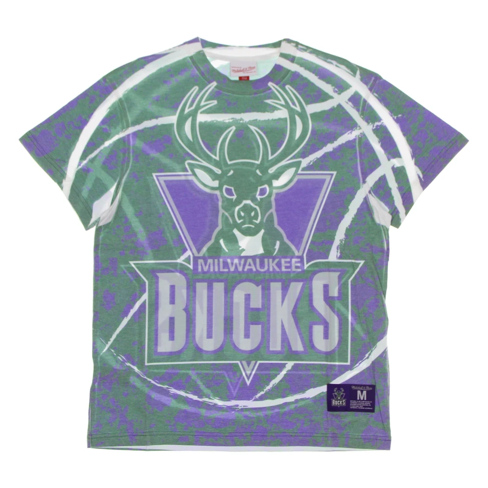 Mitchell & Ness Milwaukee Bucks NBA T-shirt Groen Multicolor Heren