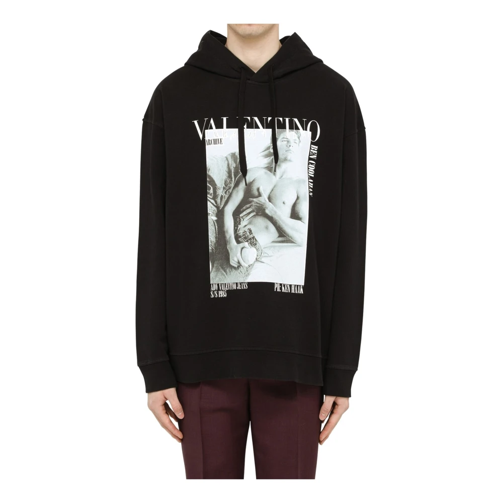 Valentino Grafische Bedrukte Sweater Black Heren