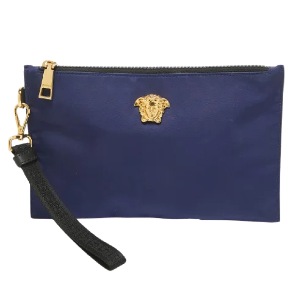 Versace Pre-owned Satin clutches Blue Dames