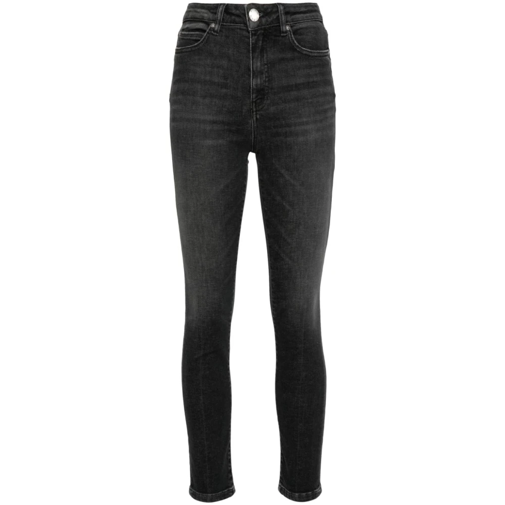 Pinko Grijze Skinny Jeans met Kralen Details Gray Dames