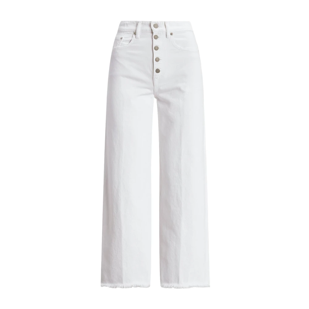 Polo Ralph Lauren Wijde Crop Nieves Wash Shirt White Dames