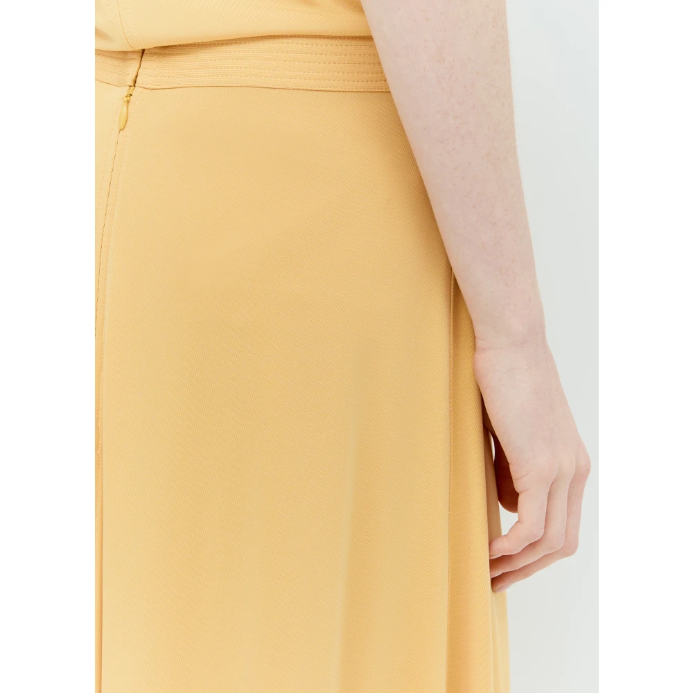 TotêMe Stretch-Jersey Maxi Rok Paneelconstructie Yellow Dames