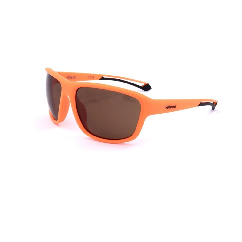 Polaroid Unisex Orange Resin Polarized Sunglasses