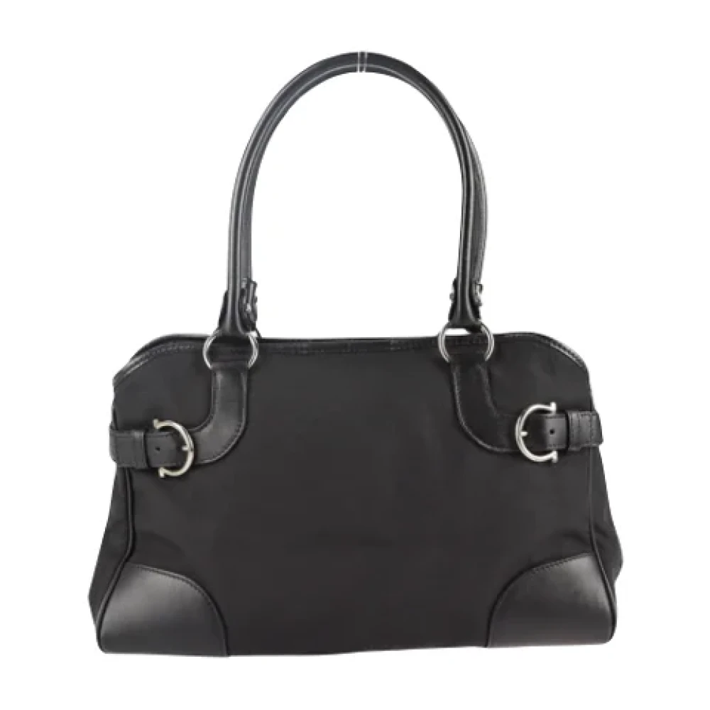 Salvatore Ferragamo Pre-owned Canvas handbags Black Dames