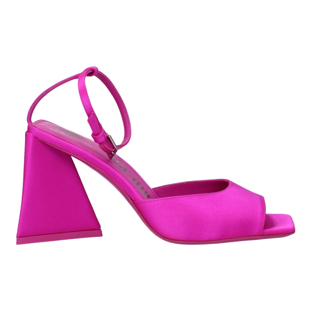 The Attico Women's Pink Satin Stiletto Heel Sandals - High Heel Sandals - 3 Uk - Shoes
