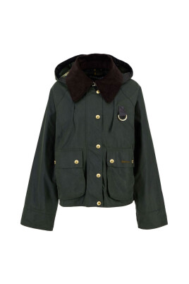 veste-ciree-verte-avec-col-en-velours