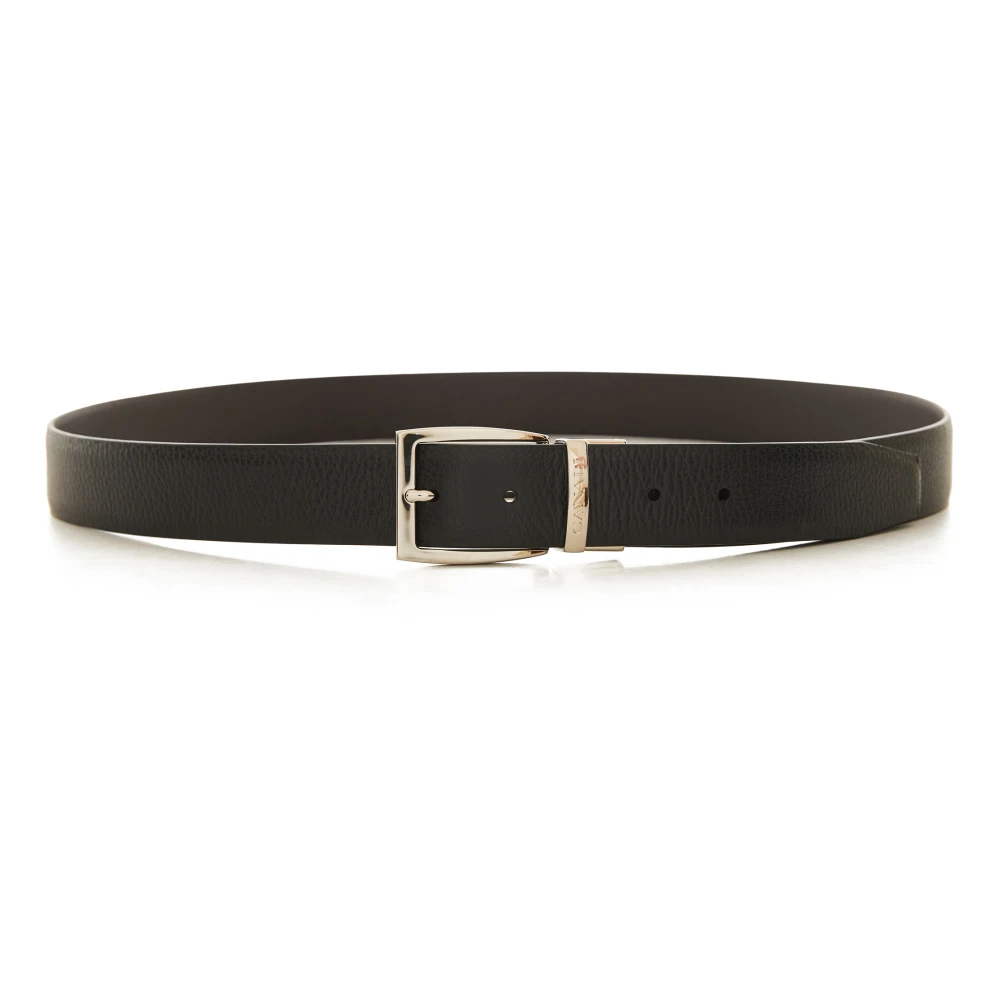 Canali Italiaanse leren riem Ontwerperscode Kb00107 Black Heren