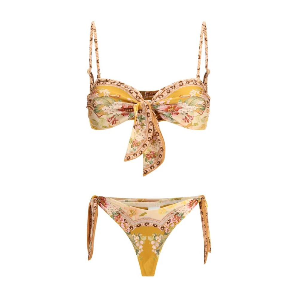 Zimmermann Bikini Set met Geknoopte Details en Verstelbare Bandjes Multicolor Dames