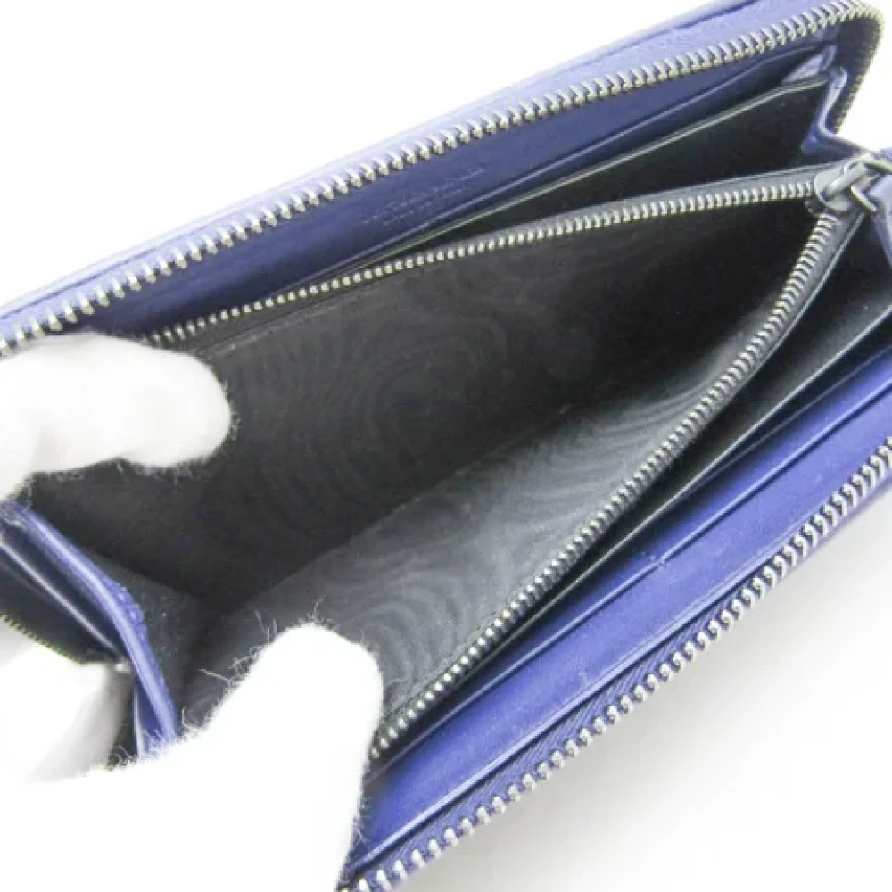 Bottega Veneta Vintage Pre-owned Leather wallets Blue Unisex