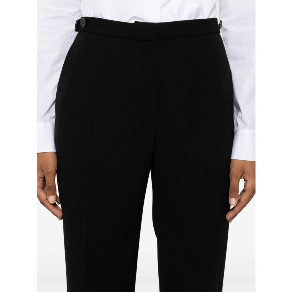 The Row Zwarte rechte pijp wollen broek Black Dames