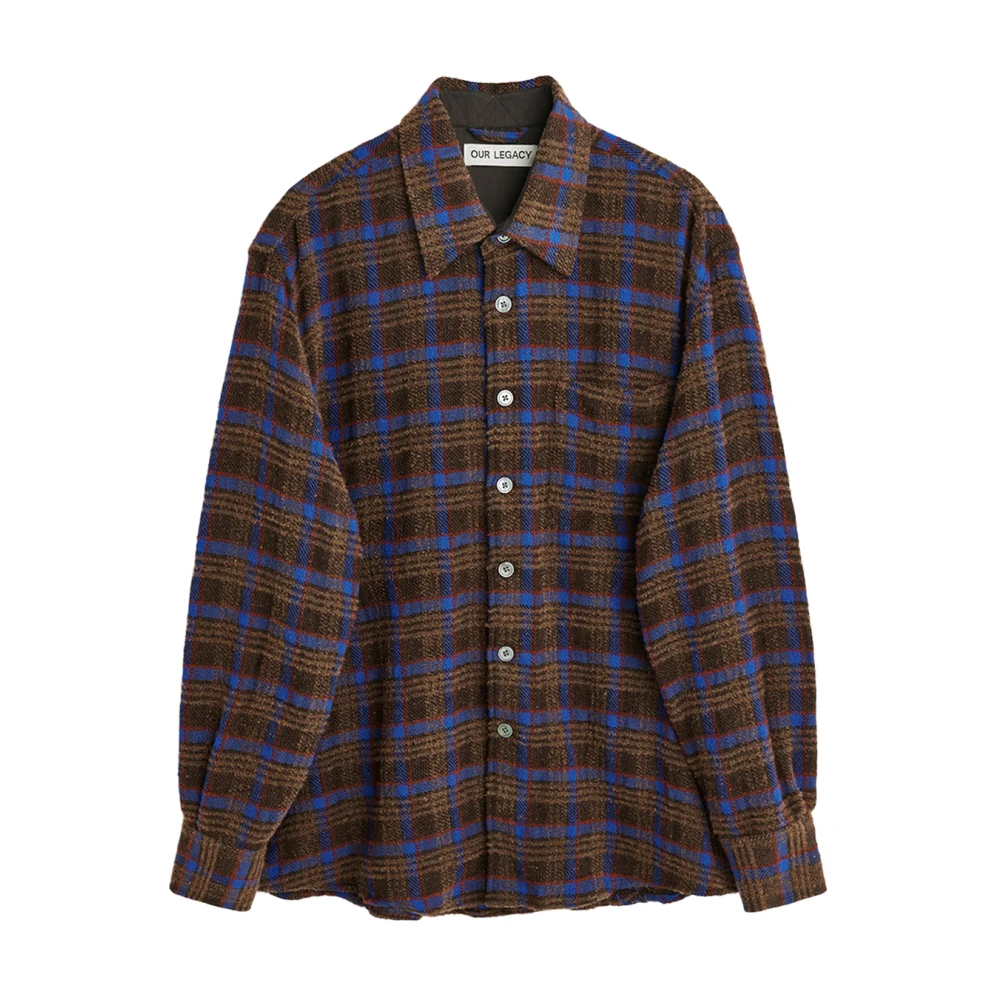 Our Legacy Multicolor Tartan Check Overhemd Brown Heren