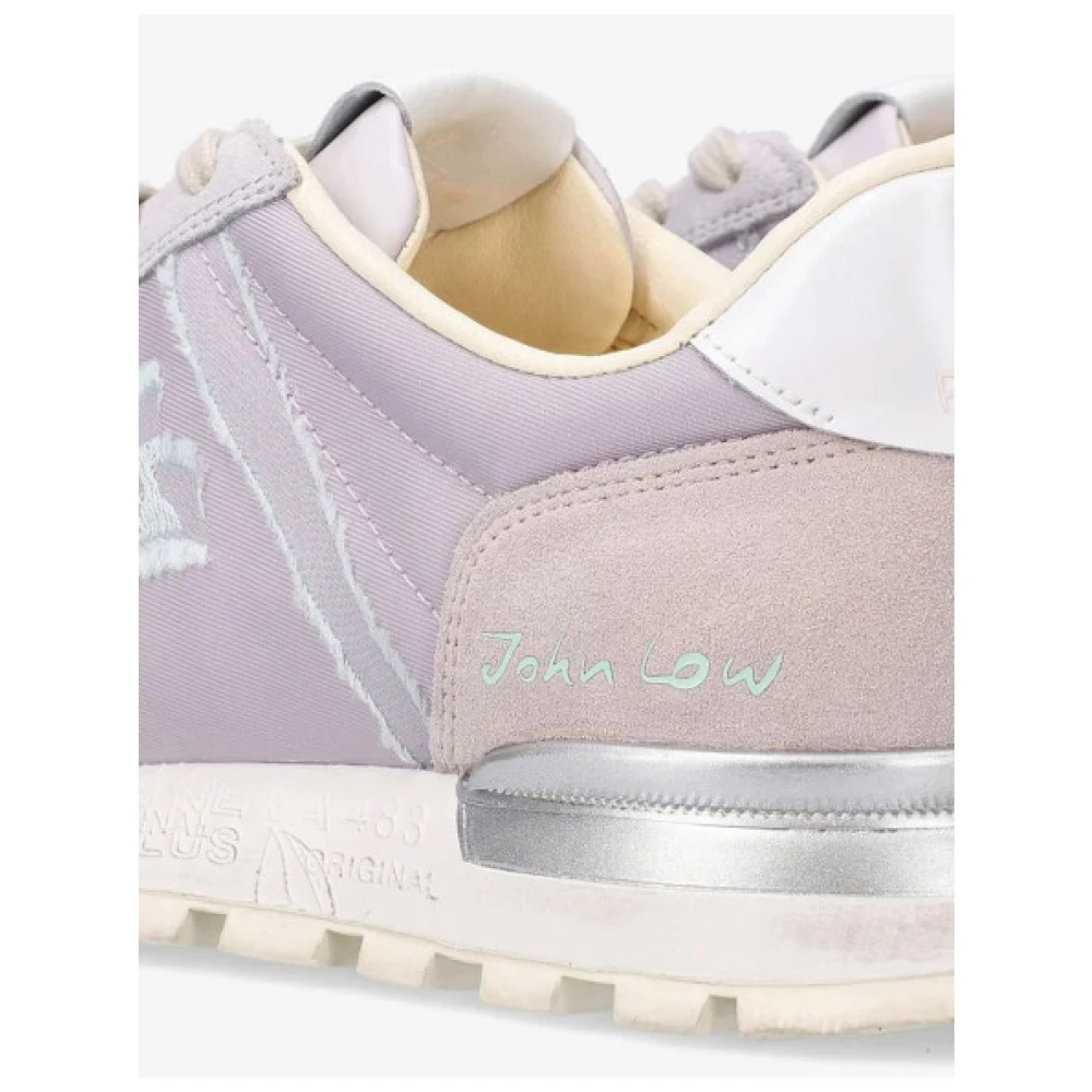 Premiata Johnlow Dames Sneakers in Gemengde Texturen Purple Dames