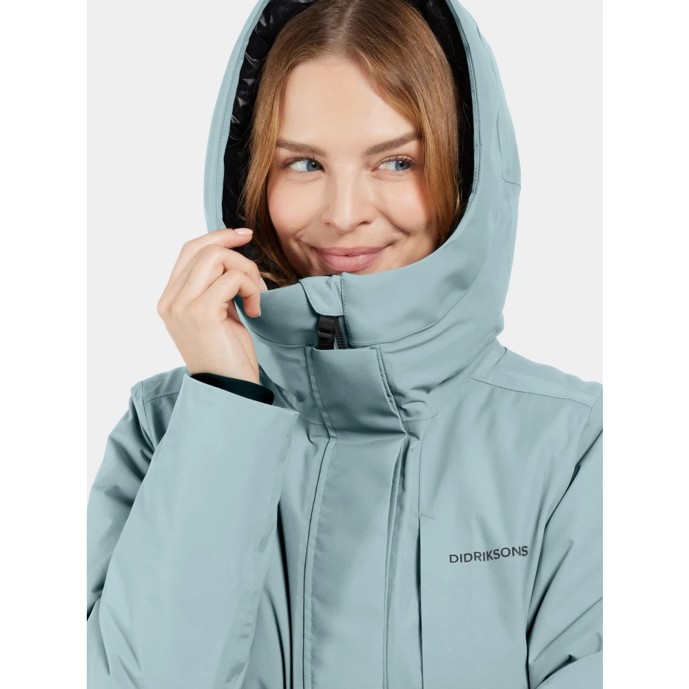 Didriksons Sportieve Parka met Functionele Details Blue Dames