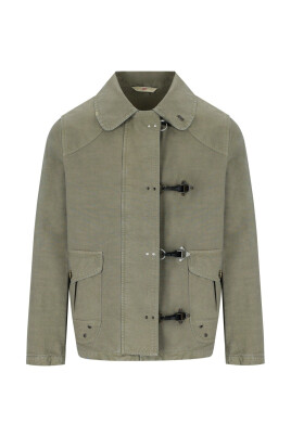 veste-en-coton-vert-avec-fermeture-cachee