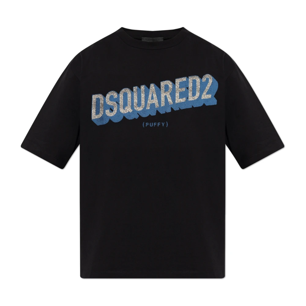 Dsquared2 Men's Black T-Shirts, Xl, T-Shirt With Logo