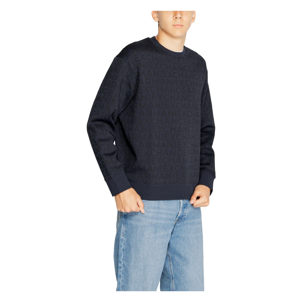 Armani Exchange Heren Sweatshirt Herfst Winter Collectie Blue Heren