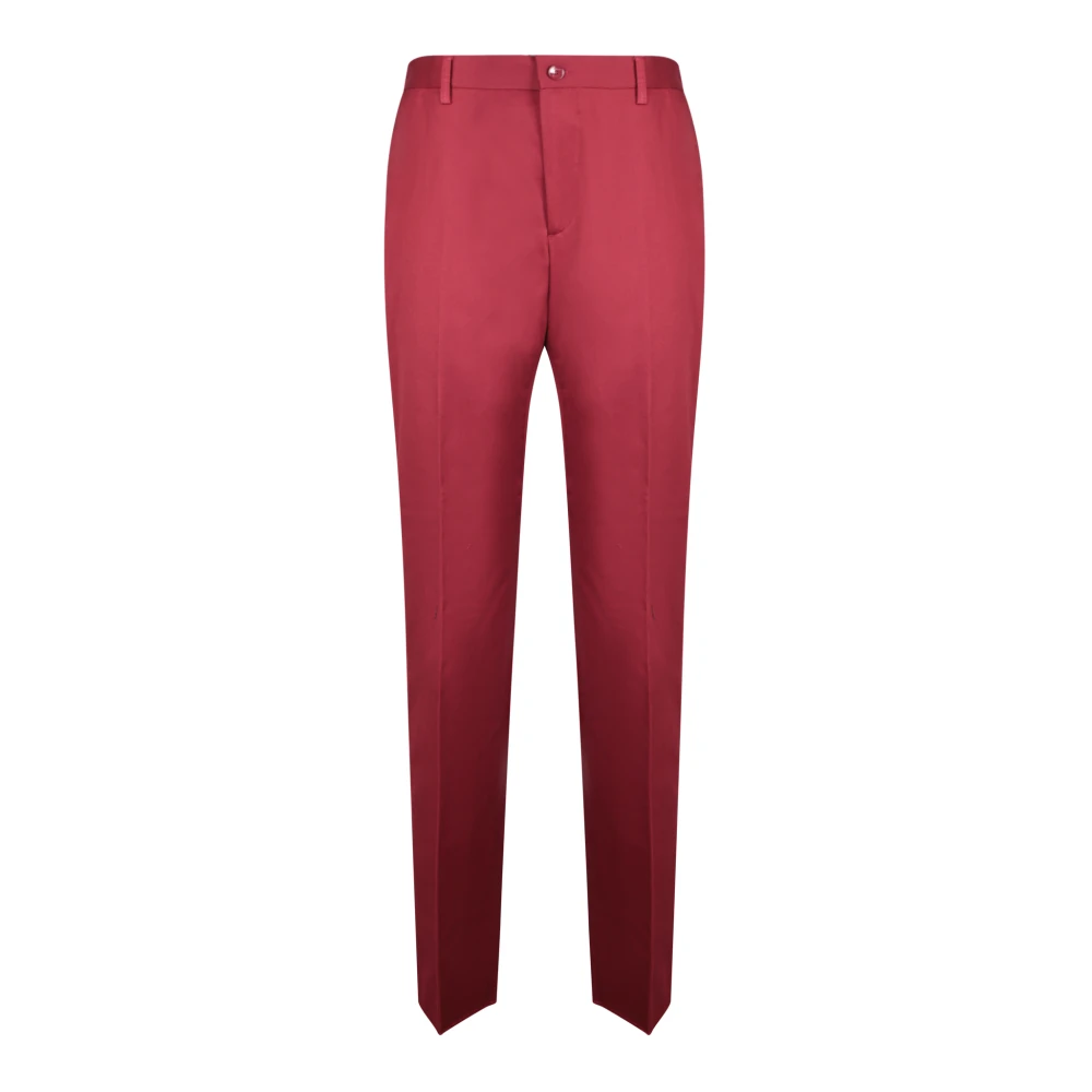 ETRO Katoenblend broek middelhoge taille regular fit Red Heren