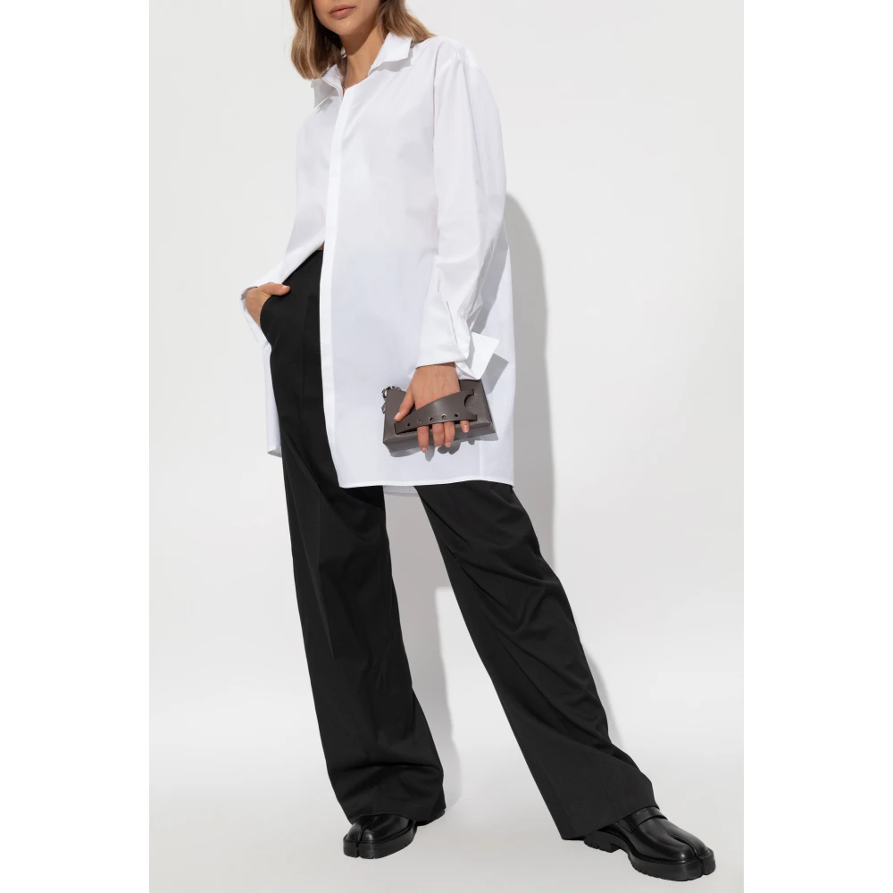 MM6 Maison Margiela Back Stitch Broek Black Dames