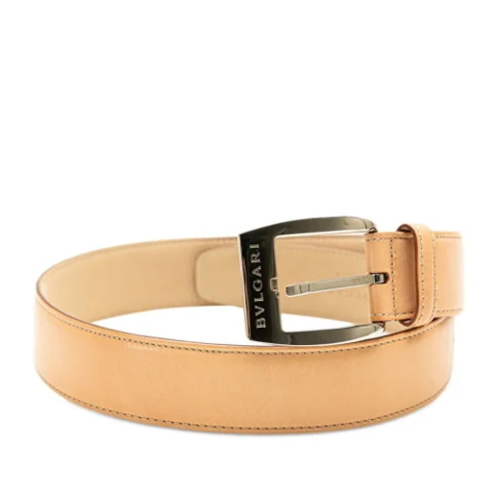 Bvlgari Vintage Pre-owned Leather belts Beige Heren