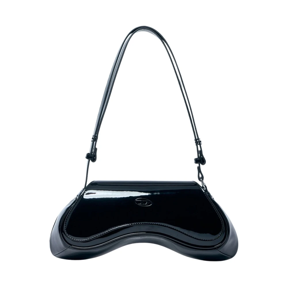 Diesel Crossbody tas in lakafwerking Black Dames